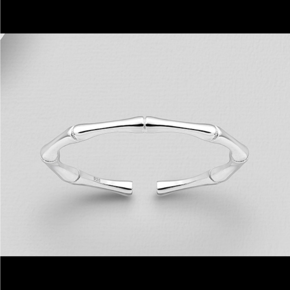 925 Sterling Silver Bamboo Ring